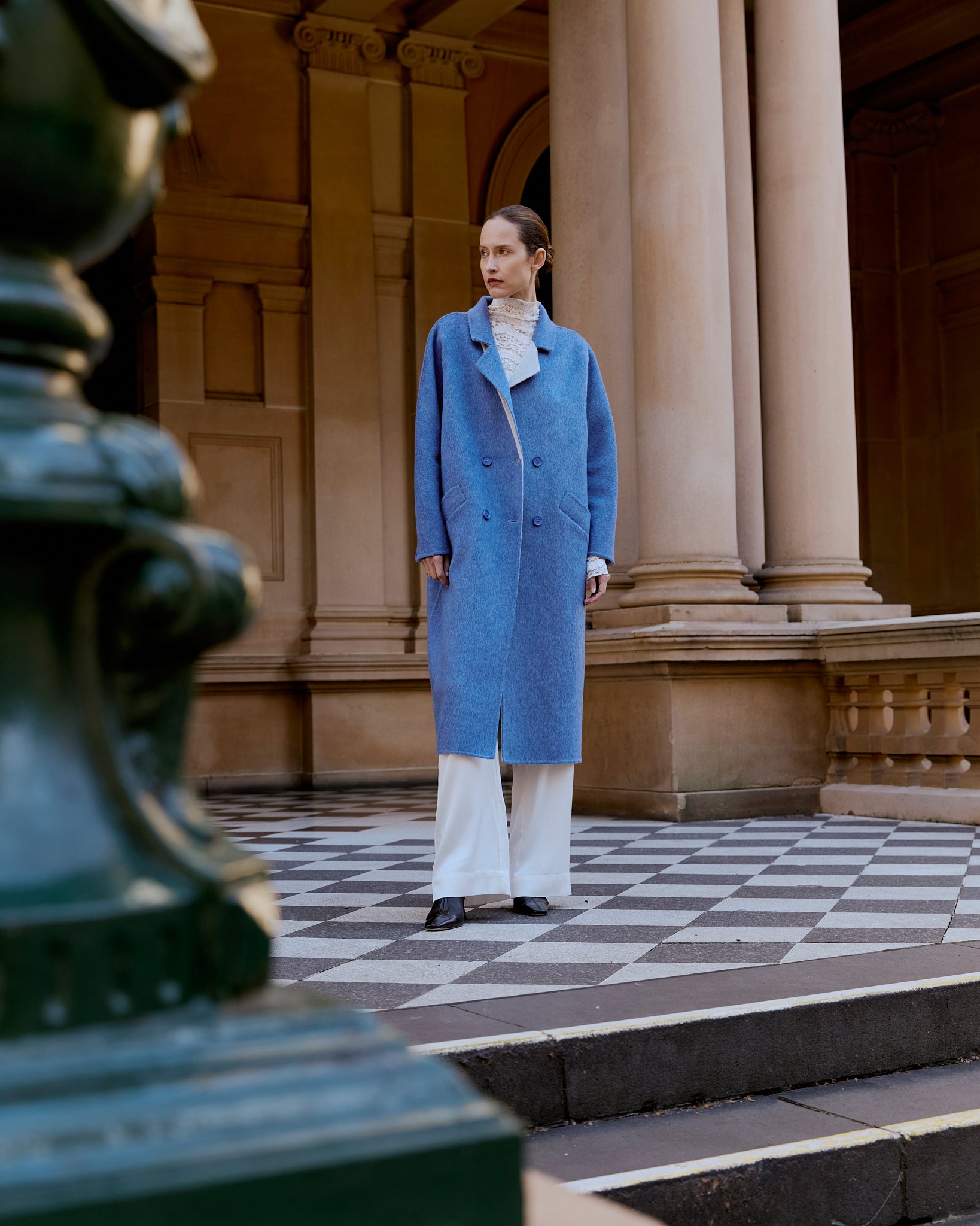 Blue Wool Women’s Coat