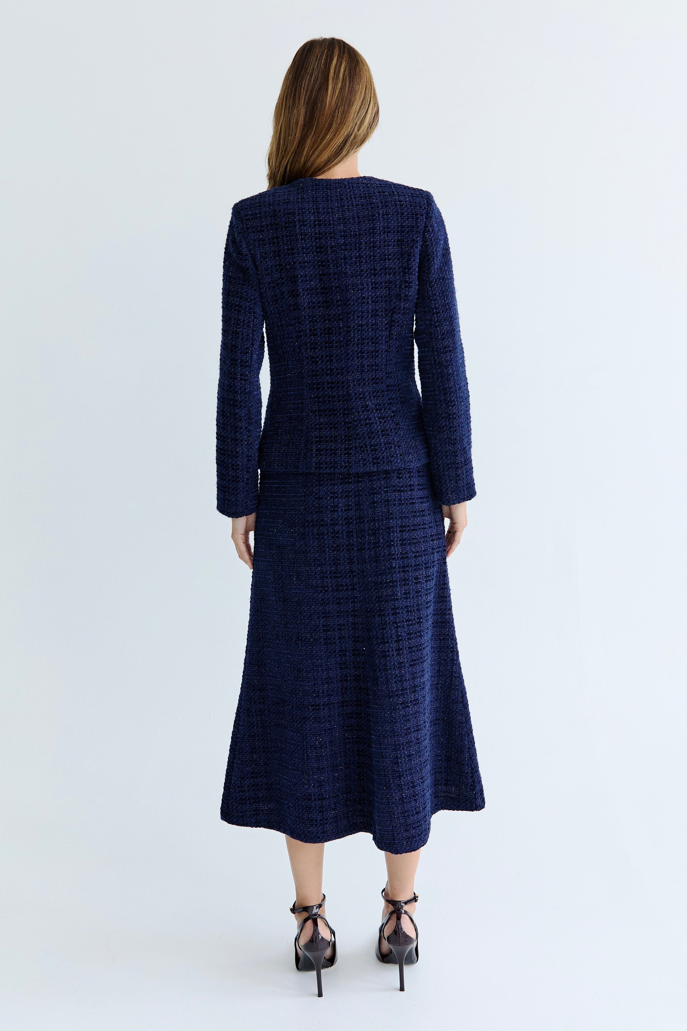 Joanne Skirt - Navy Tweed
