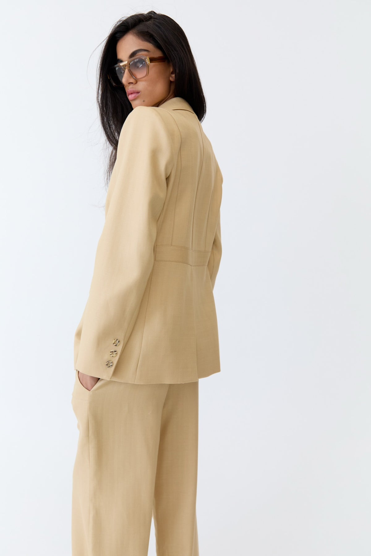 Marlene Pant - Caramel Herringbone