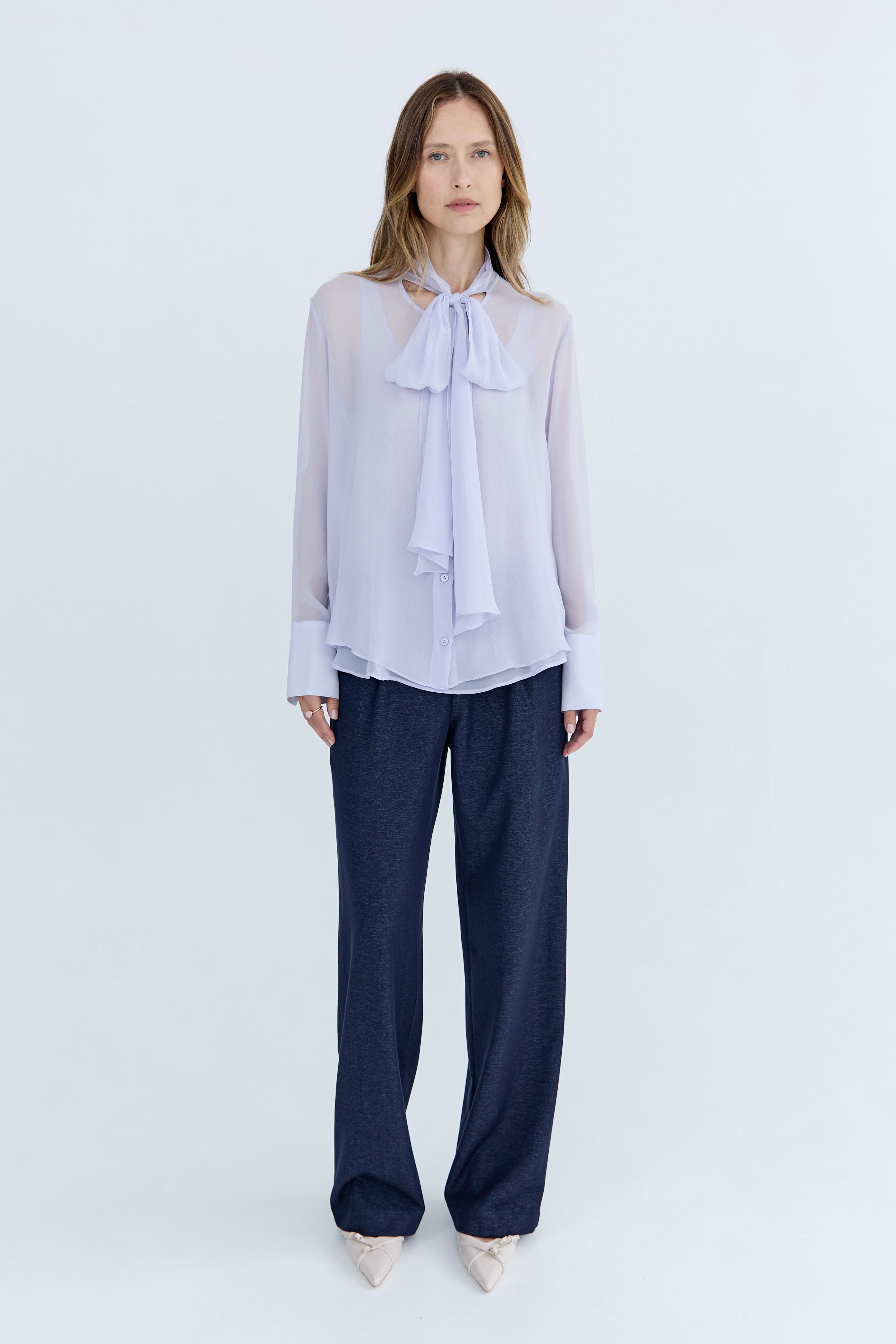 Elodie Silk Blouse - Lilac