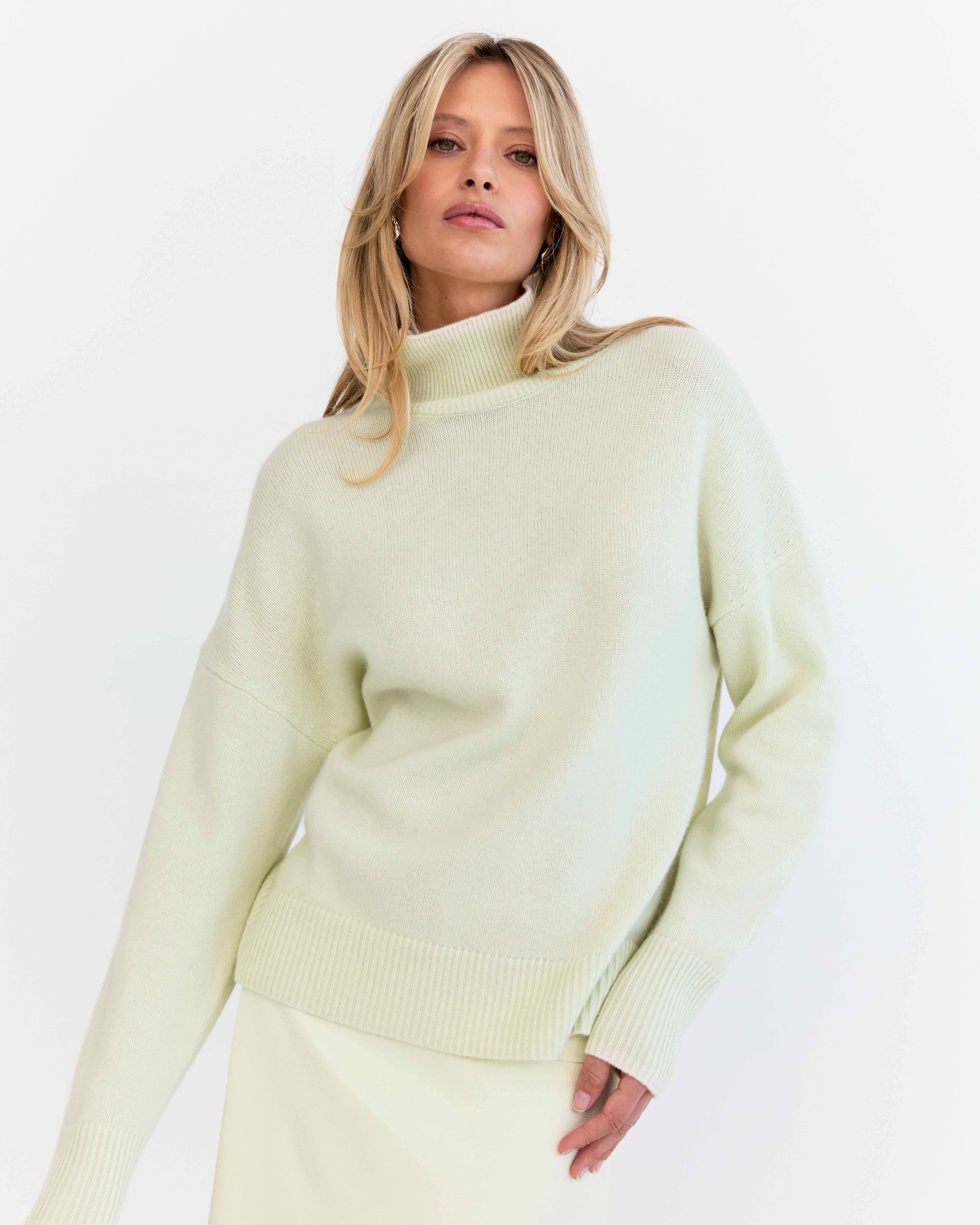 Chloe Cashmere Knit - Lime