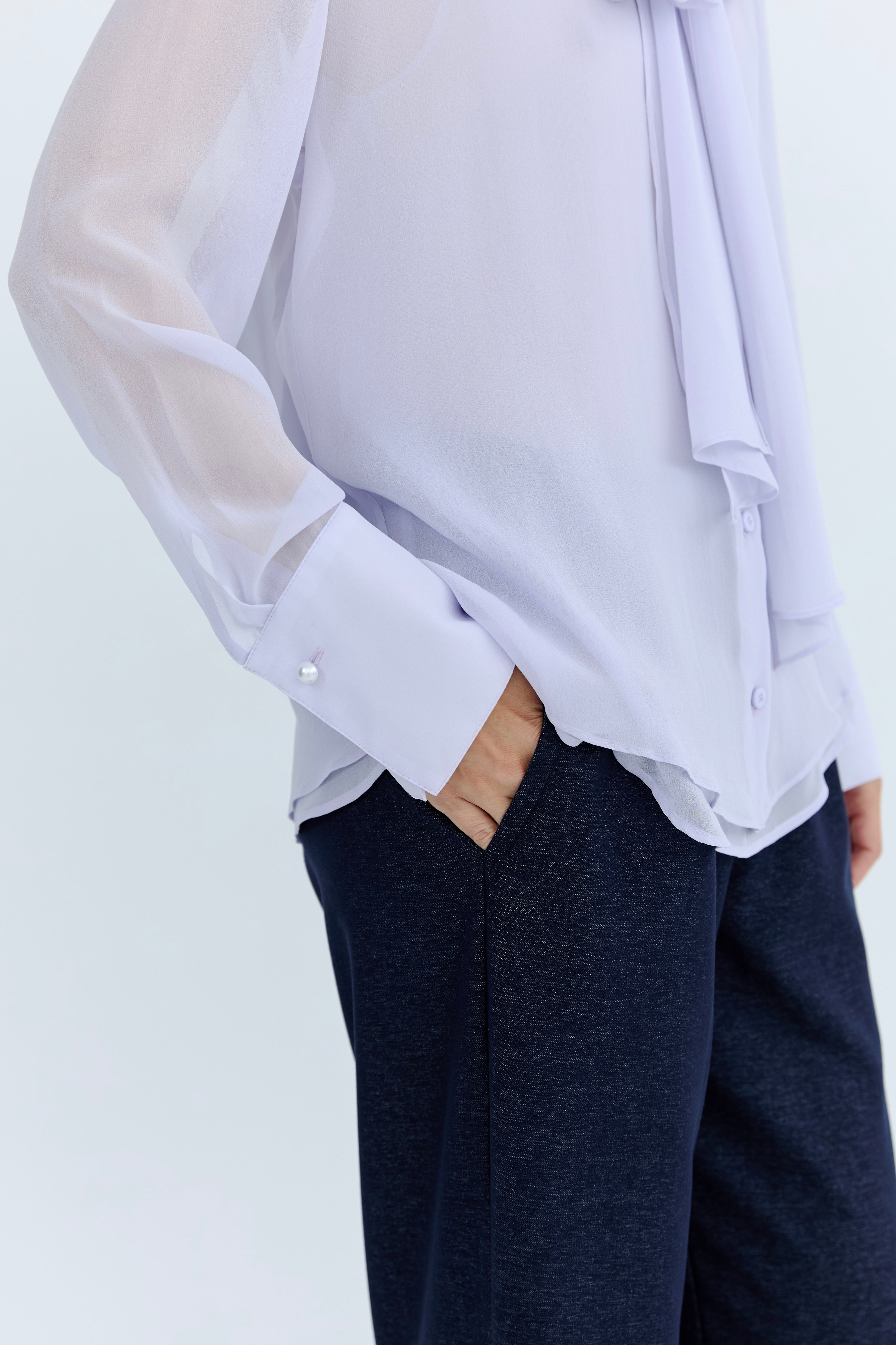 Elodie Silk Blouse - Lilac