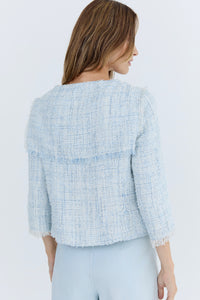 Gabrielle Collared Top - Blue