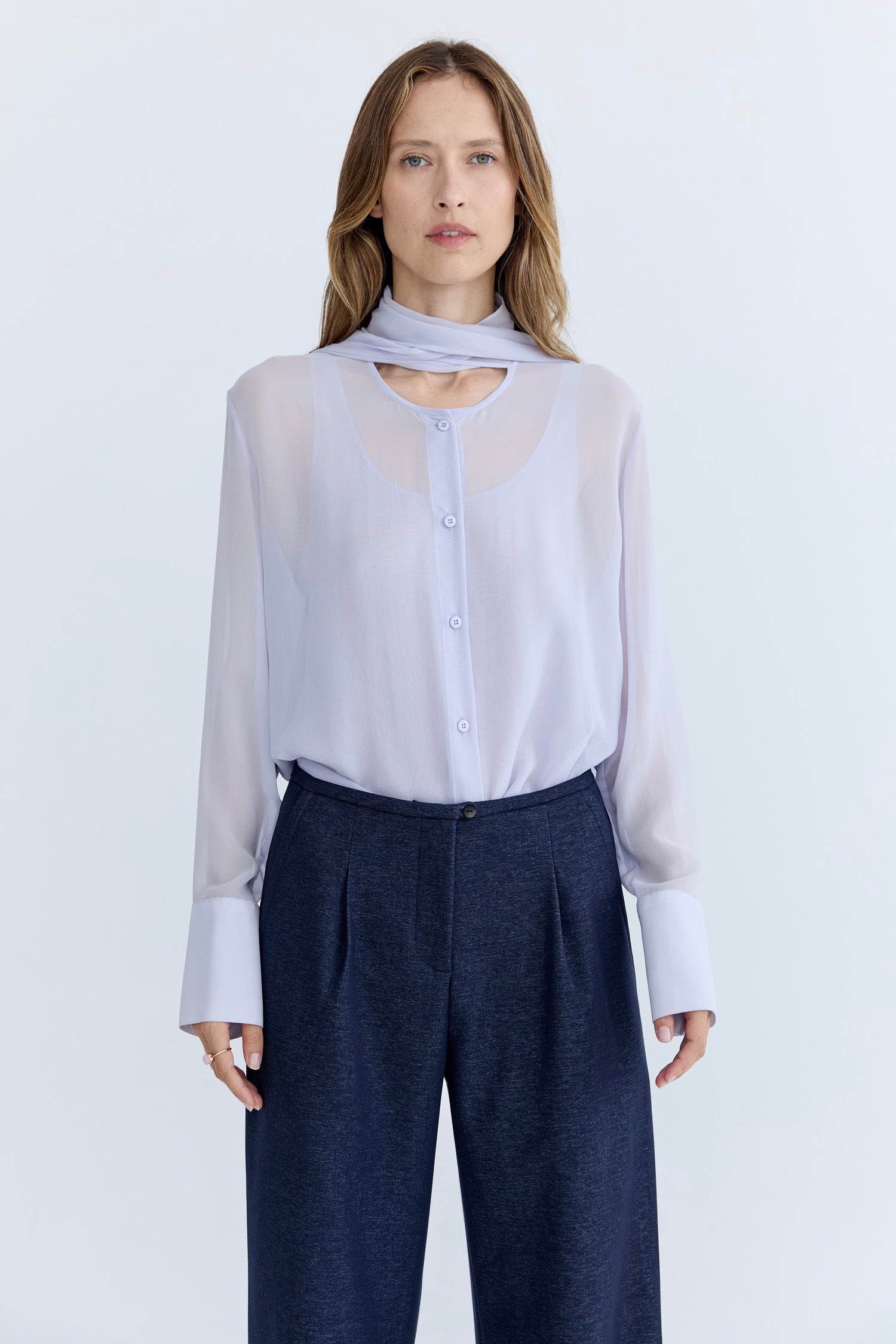 Elodie Silk Blouse - Lilac