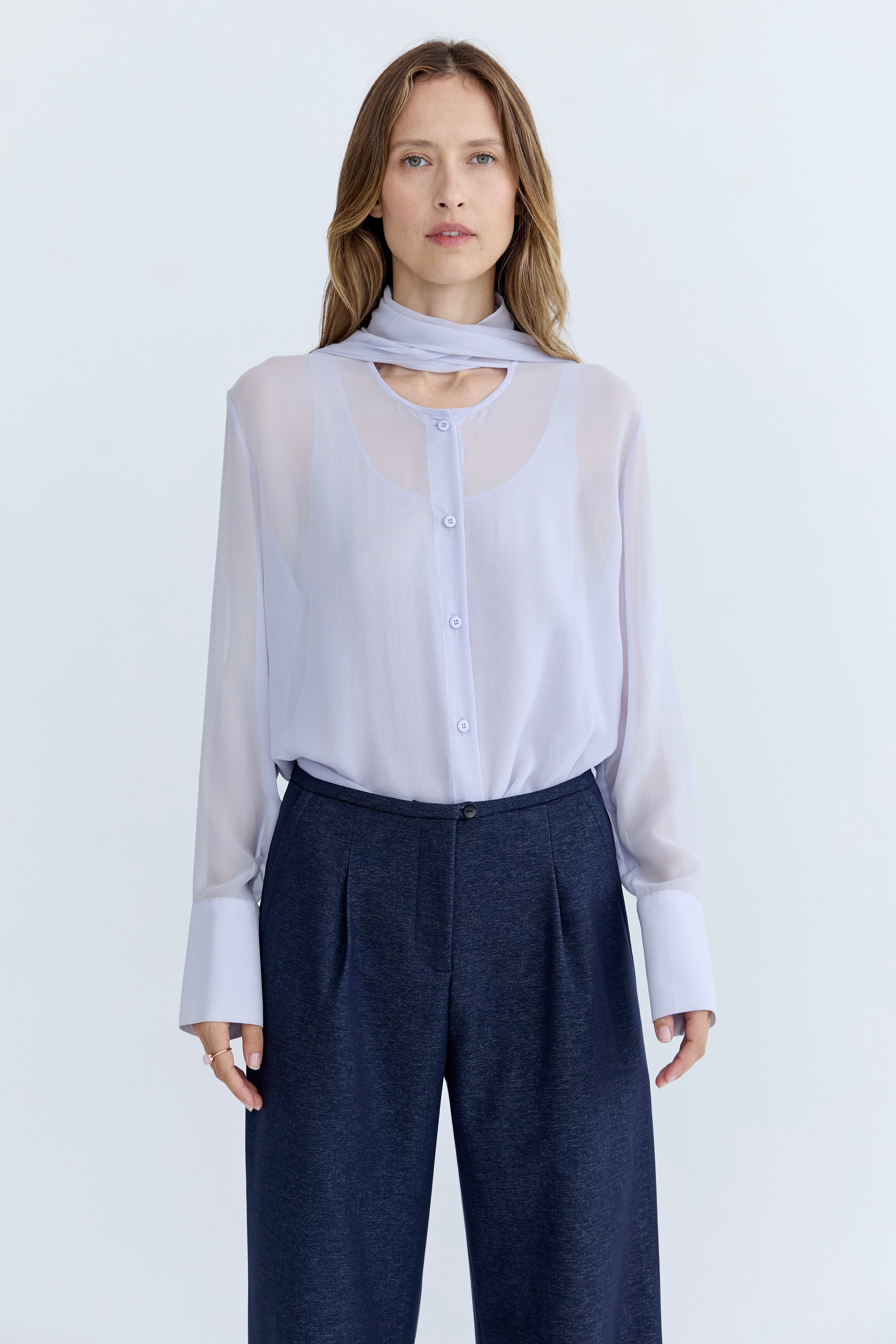 Elodie Silk Blouse - Lilac