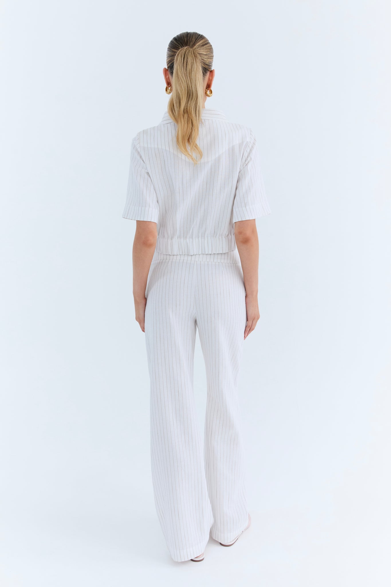 Niel Jacket - Linen Stripe