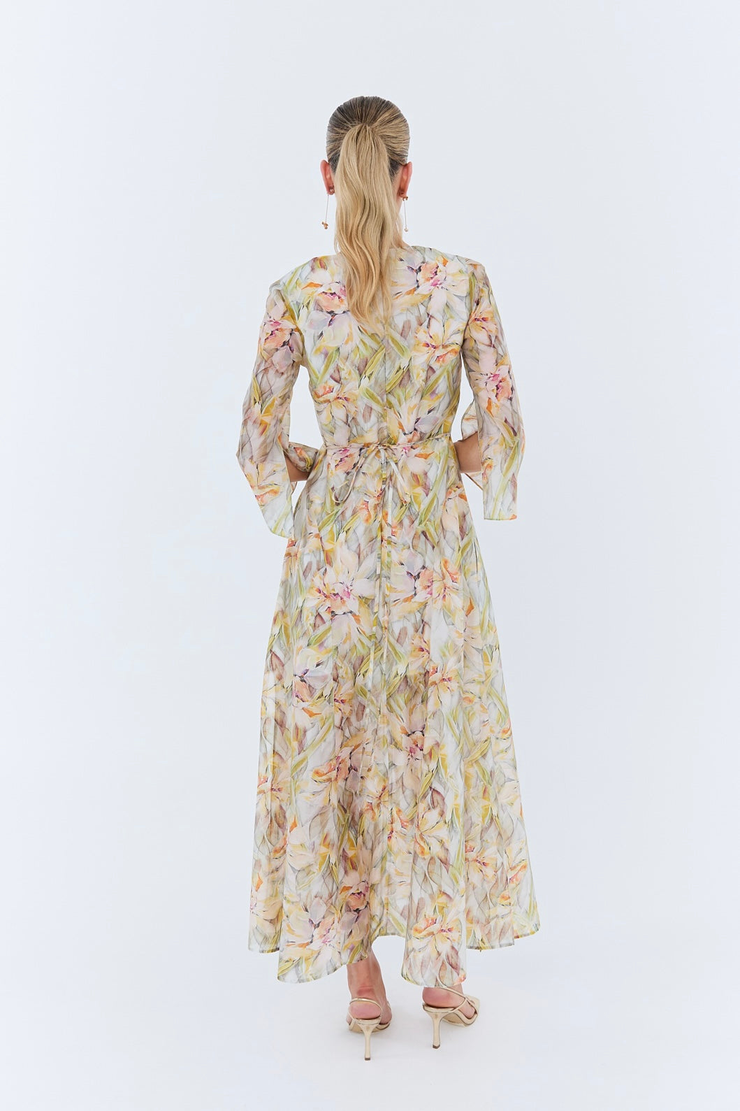 Camille Dress - Floral Mustard