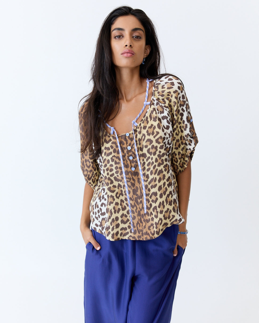 Amaara Top - Cheetah Silk