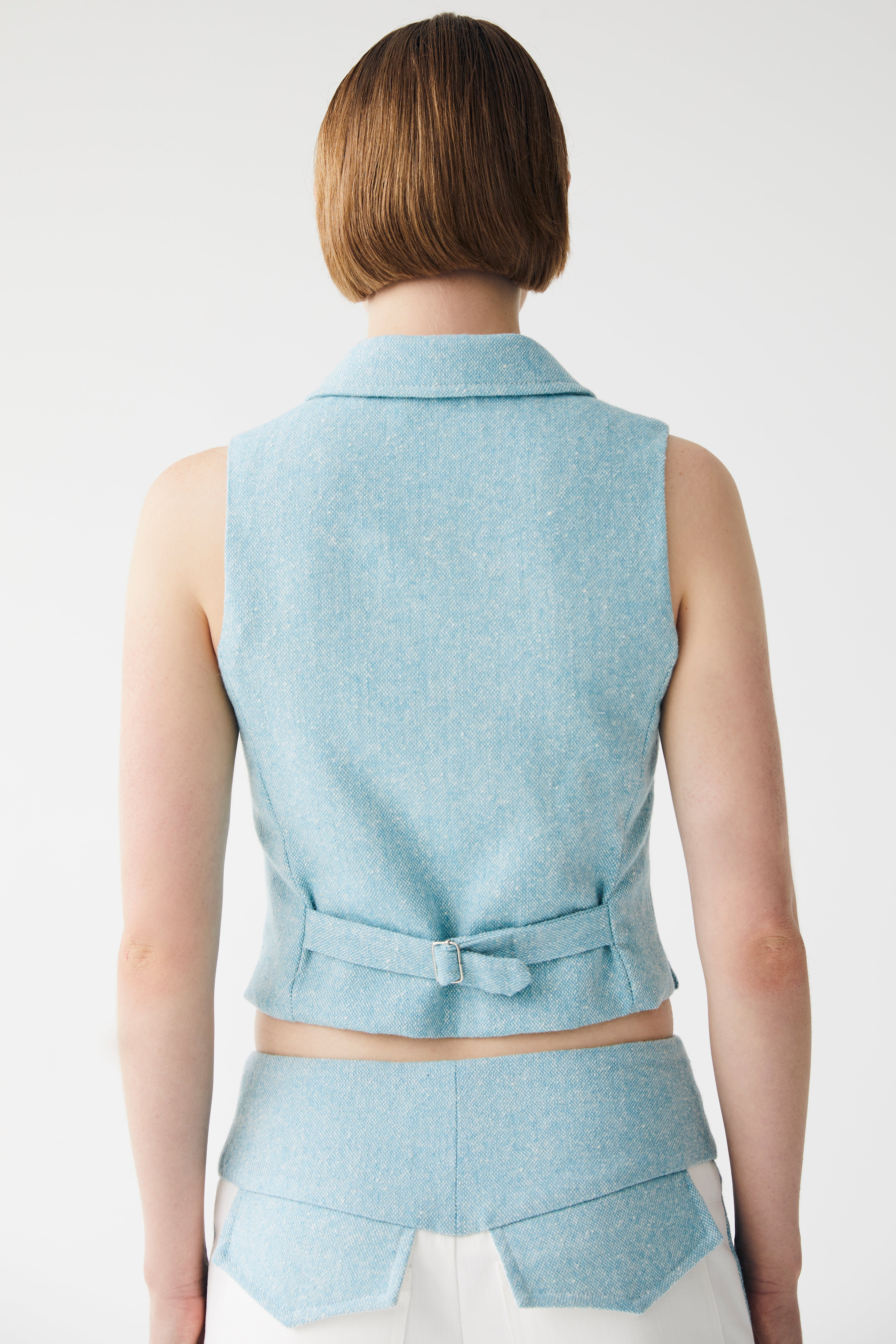 Cami Vest - Aqua Tweed