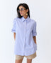 Bellini Shirt - Blue Latte Stripe