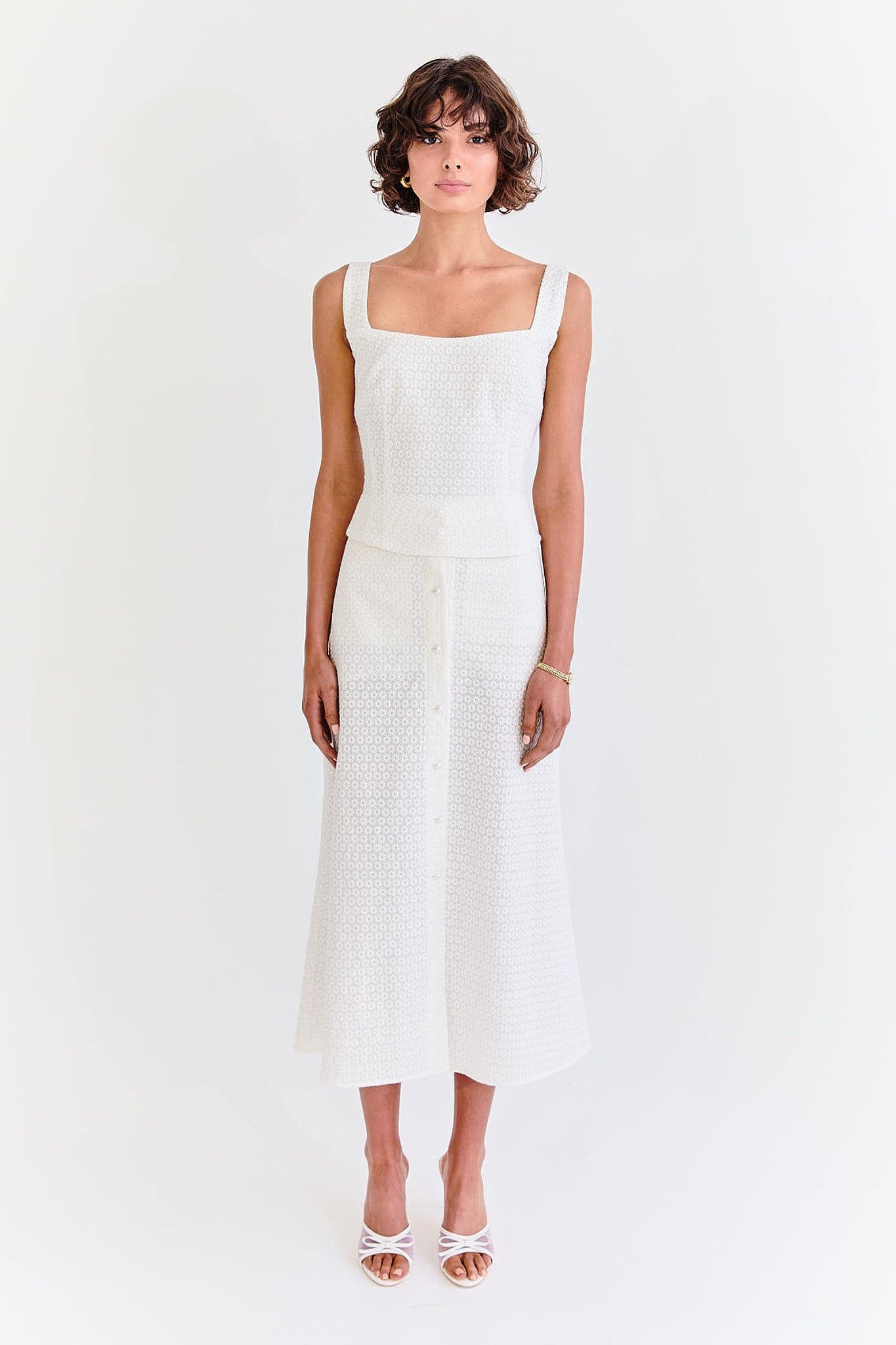 Joanne Skirt - White Anglaise