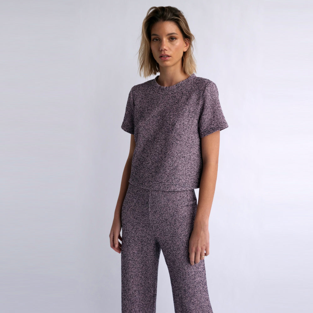 Dawn Pant Purple Tweed